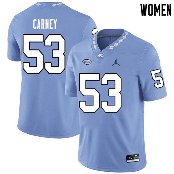 Jordan Brand Women #53 Malik Carney North Carolina Tar Heels College Football Jerseys Sale-Carolina